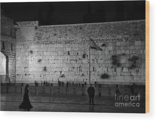 Western Wall Wood Print featuring the photograph The Western Wall, Jerusalem by Perry Rodriguez