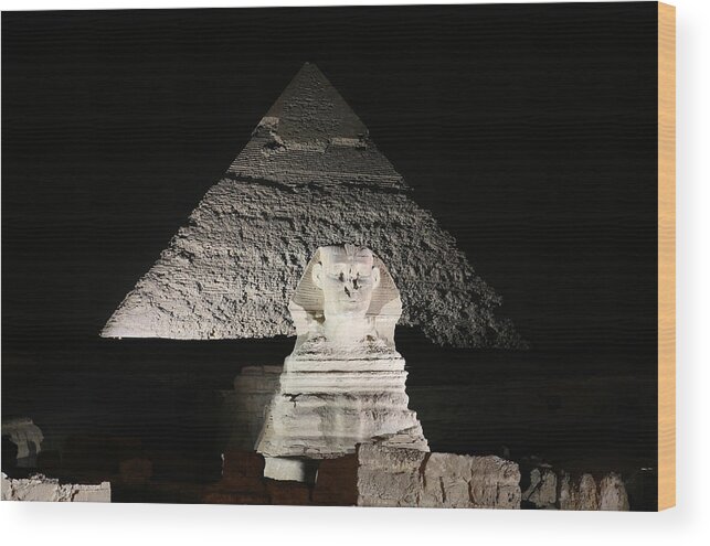 Sphynx Wood Print featuring the photograph The White Sphynx by Donna Corless