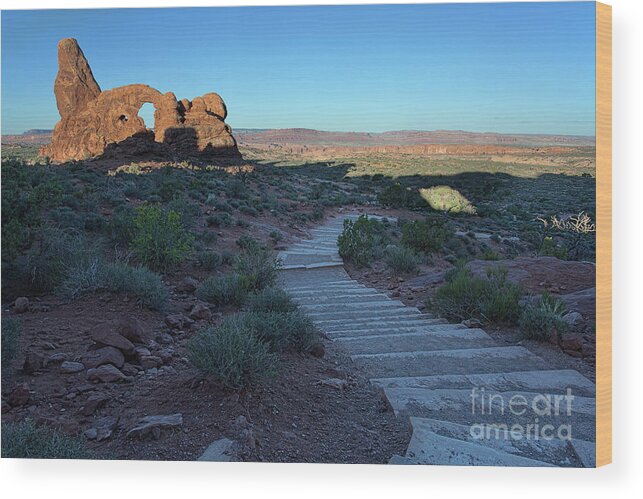 Utah Landscape Wood Print featuring the photograph The Windows Pathway by Jim Garrison