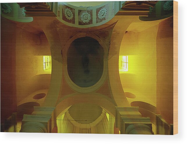 Enrico Pelos Wood Print featuring the photograph The Yellow Light Church 4 - La Chiesa Della Luce Gialla 4 by Enrico Pelos