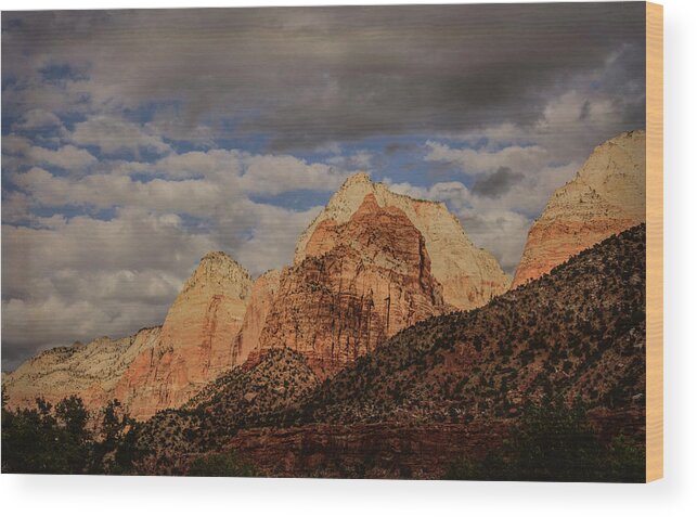 Zion Wood Print featuring the photograph Threatened by Jim Cook