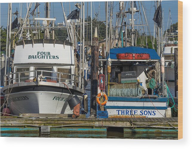 Boats Wood Print featuring the photograph Three Sons - Four Daughters by Derek Dean