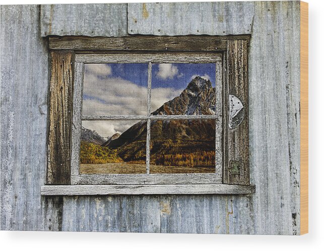 Window Wood Print featuring the photograph Through the Window of the Past 2 by Fred Denner