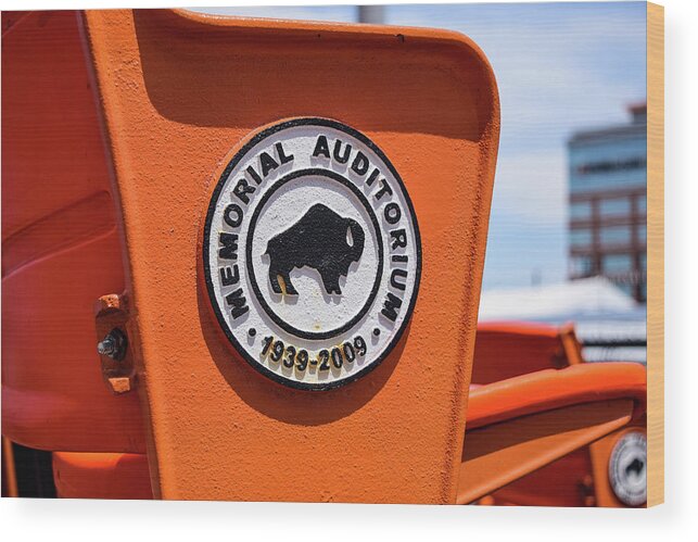 Buffalo Wood Print featuring the photograph Throwback Seats by Nicole Lloyd