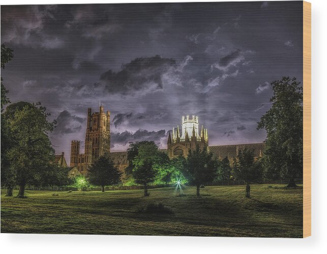 Catheral Wood Print featuring the photograph Thunderstorm Skies by James Billings