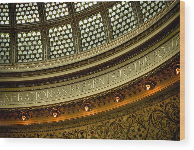 Louis Comfort Tiffany Wood Print featuring the photograph Tiffany Dome Chicago Cultural Center by Roger Passman