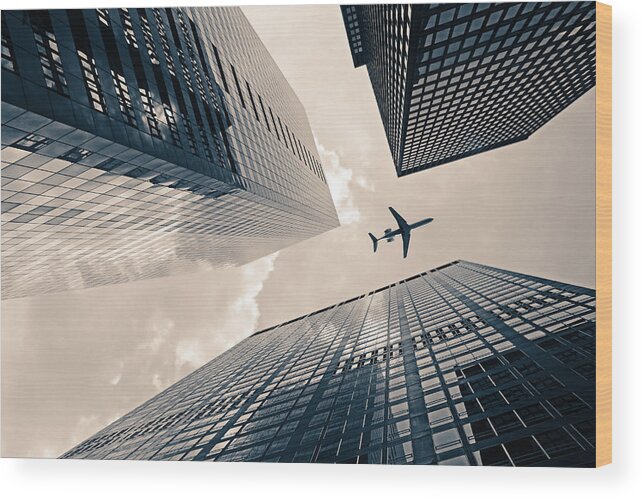 New York Wood Print featuring the photograph Time Frame by Iryna Goodall