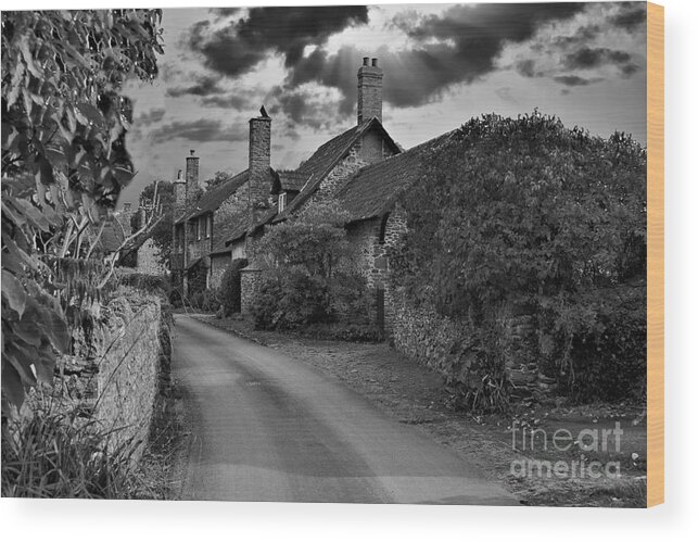 Black And White Wood Print featuring the photograph Timeless Bossingham by Richard Denyer