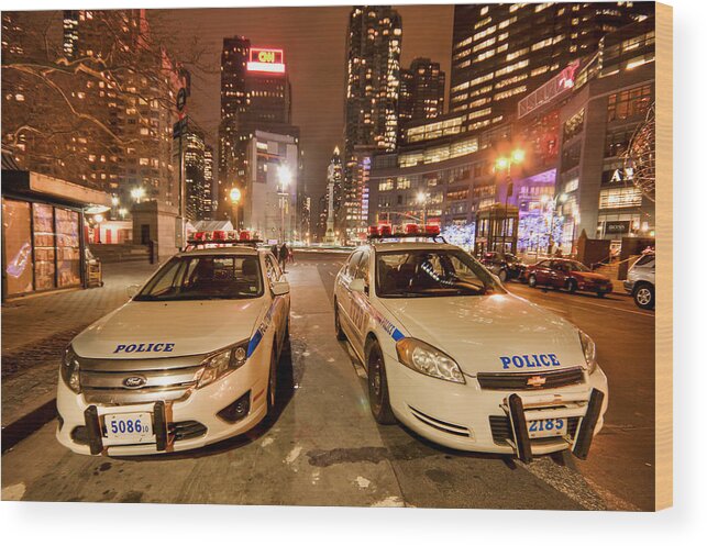 Nypd Wood Print featuring the photograph To Serve And Protect by Evelina Kremsdorf