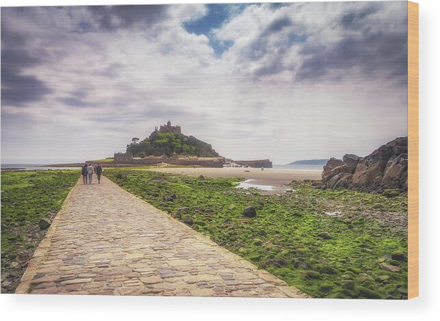 St Michael's Mount Wood Print featuring the photograph To The Mount by Framing Places
