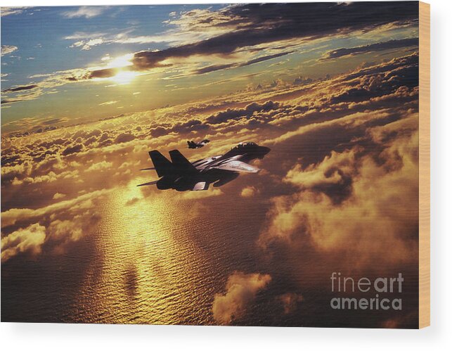 F14 Wood Print featuring the digital art Top Guns by Airpower Art