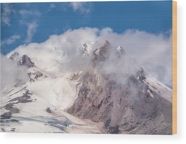 Mount Hood Wood Print featuring the photograph Top Of The World by Kristina Rinell