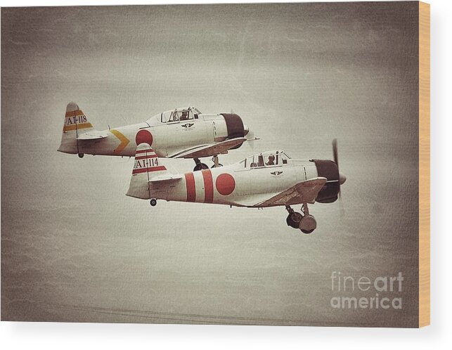 Zeroes Wood Print featuring the photograph Tora Tora Tora by AK Photography