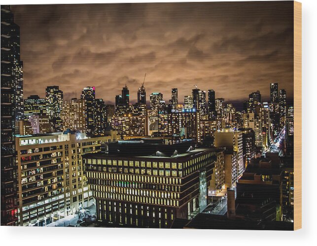 Toronto Wood Print featuring the photograph Toronto Dusk by Sara Frank