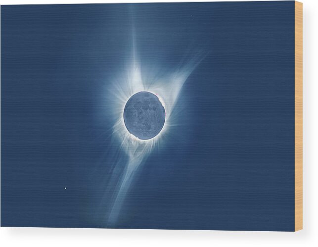 Solar Eclipse Wood Print featuring the photograph Total Eclipse by Ralf Rohner