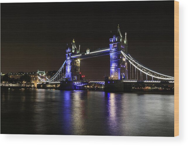 Architecture Wood Print featuring the photograph Tower Bridge #2 by Chris Smith