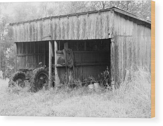 Barn Wood Print featuring the photograph Tractor Shed by Rick Rauzi