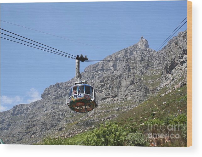 Tram Wood Print featuring the photograph Tramway to Cable Mountain by Bev Conover