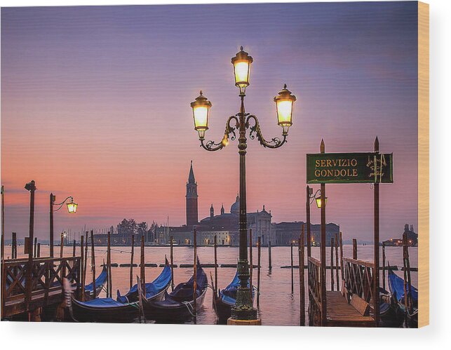 Venice Wood Print featuring the photograph Tranquil Venice by Andrew Soundarajan