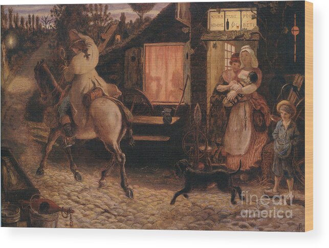 Ford Madox Brown Wood Print featuring the painting Traveller by MotionAge Designs