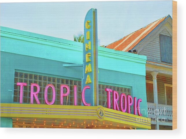 Tropic Wood Print featuring the photograph Tropic Cinema Deco by Jost Houk