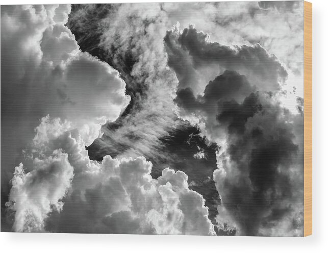 Clouds Wood Print featuring the photograph Troubled Sky by James Barber