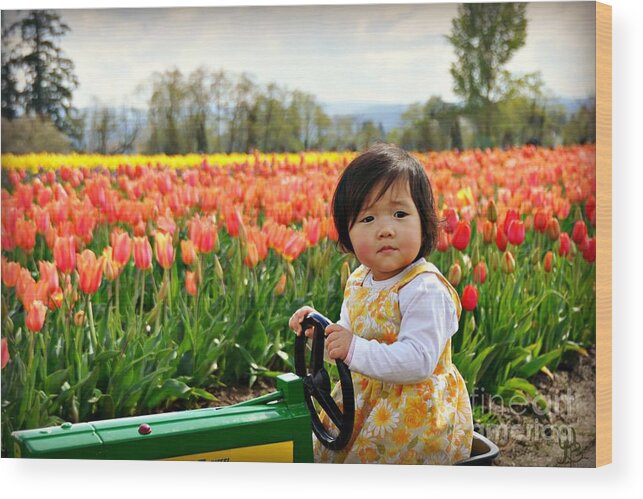 Tulip Wood Print featuring the photograph Tulip Princess by Mindy Bench