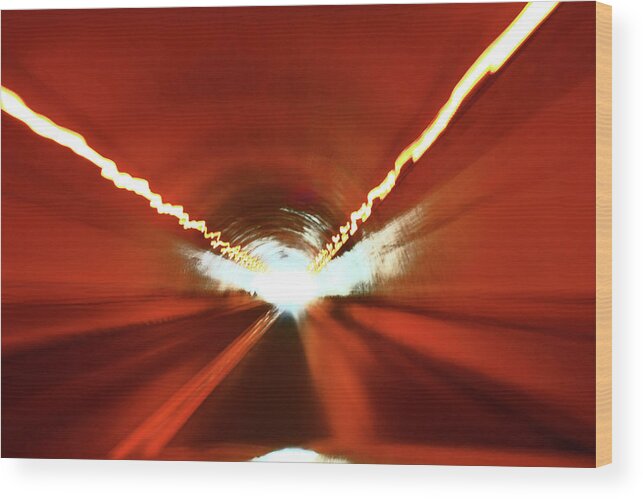 Tunnel Wood Print featuring the photograph Tunnel Vision by Gray Artus