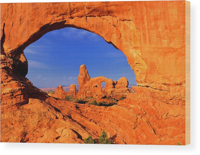 Arches National Park Wood Print featuring the photograph Turret Arch Through the North Window by Greg Norrell