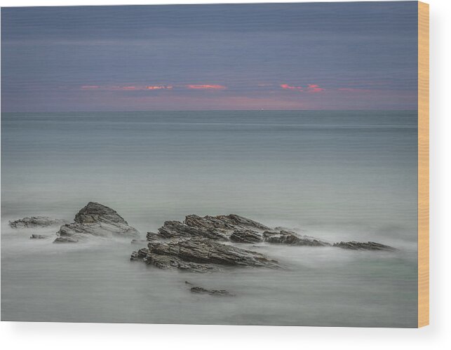 North Wales Wood Print featuring the photograph Twilight Seascape by Andy Astbury
