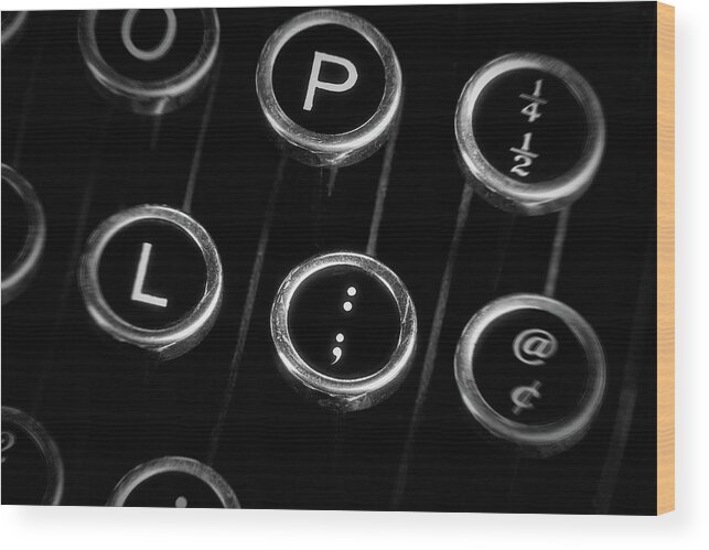 Typewriter Wood Print featuring the photograph Typewriter Keyboard II by Tom Mc Nemar