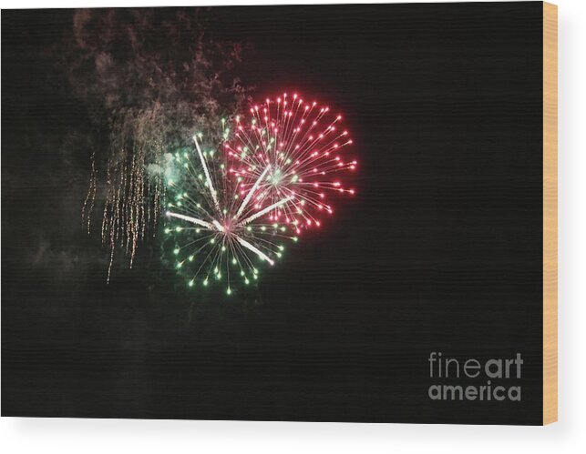 Fireworks Wood Print featuring the photograph Unique firework by Yumi Johnson
