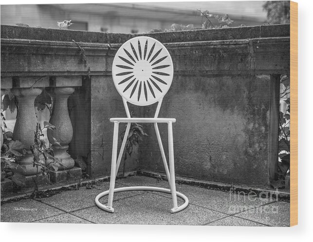 Aau Wood Print featuring the photograph University of Wisconsin Madison Terrace Chair by University Icons