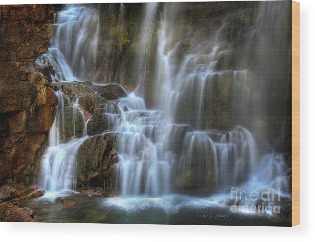 Landscape Wood Print featuring the photograph Upper Beartooth Falls by Craig J Satterlee