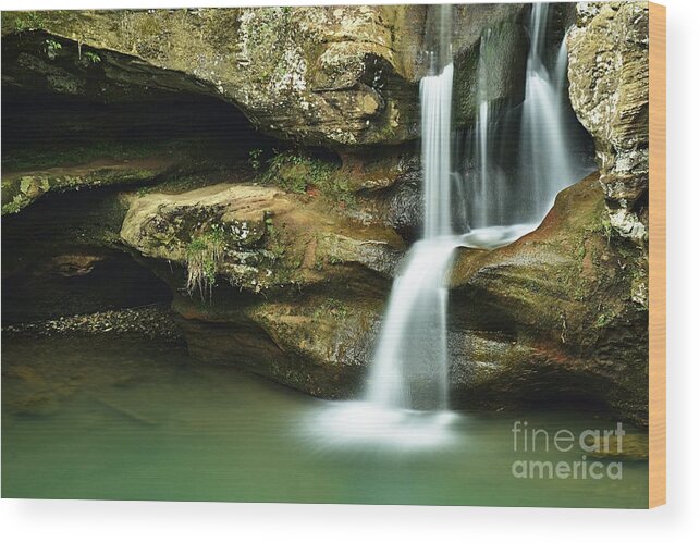 Photography Wood Print featuring the photograph Upper Falls Closeup by Larry Ricker