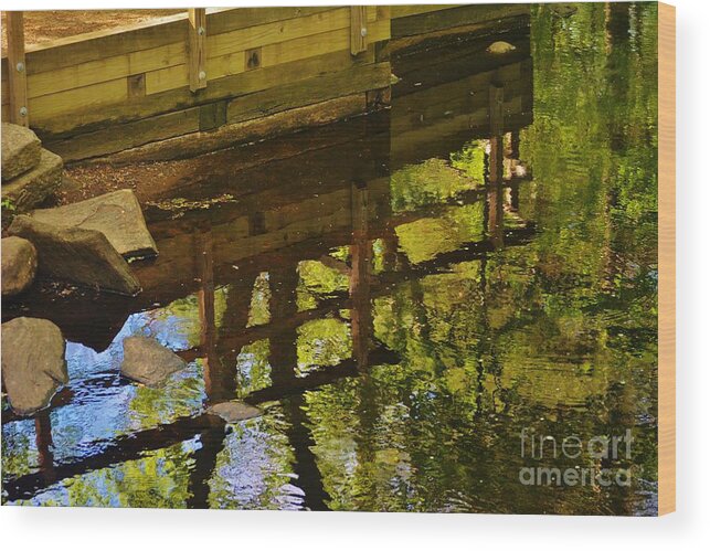 Water Reflection Wood Print featuring the photograph Upside Down by Virginia Levasseur