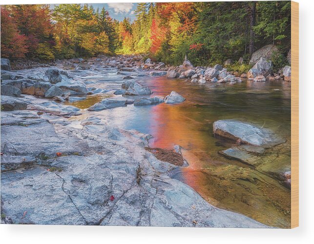 White Mountains Wood Print featuring the photograph Upstream to Rocky Gorge by Kim Carpentier