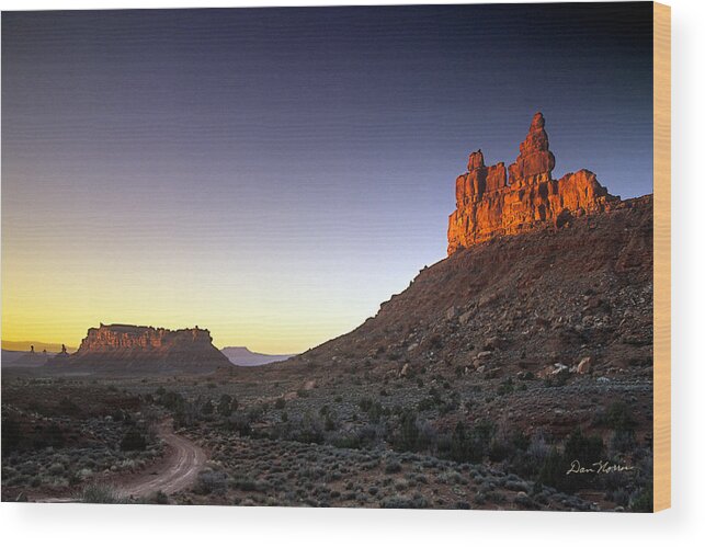 San Juan County Wood Print featuring the photograph Valley Of The Gods Sunrise by Dan Norris