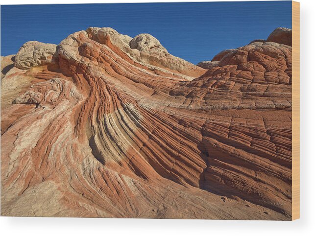 00559281 Wood Print featuring the photograph Vermillion Cliffs Sandstone by Yva Momatiuk John Eastcott