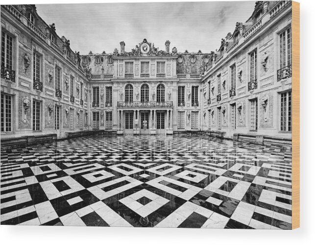 Versailles Architecture Wood Print featuring the photograph Versailles architecture Paris by Pierre Leclerc Photography