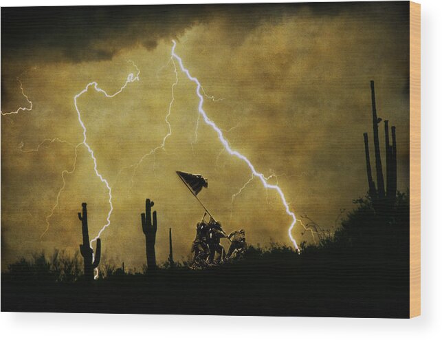 Veterans Wood Print featuring the photograph Desert Storm by James BO Insogna