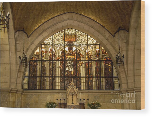 Christian Art Wood Print featuring the photograph Via Dolorosa 2nd Station by Adriana Zoon