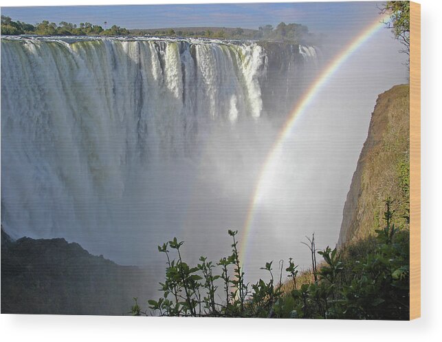 Victoria Wood Print featuring the photograph Victoria Falls by Ted Keller