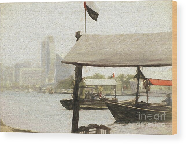 Dubai Creek-uae Wood Print featuring the photograph Viepoint from the Dhow Wharfage by Scott Cameron