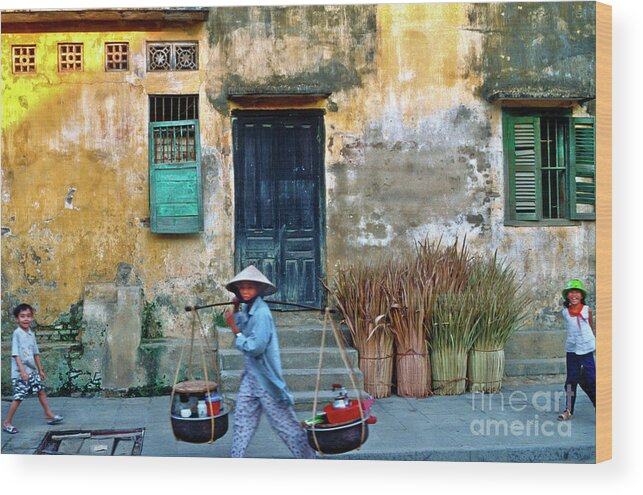 Vietnam Wood Print featuring the photograph Vietnamese Street Food Sound by Silva Wischeropp