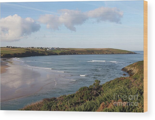 Pentire Wood Print featuring the photograph View Across the Gannel Estuary by Nicholas Burningham