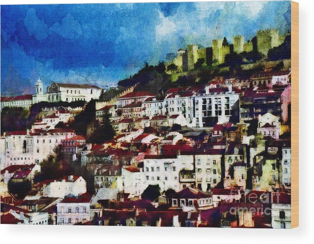 Portugal Wood Print featuring the photograph View of Lisbon by Dariusz Gudowicz
