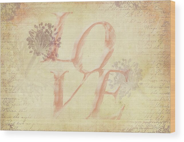 Love Wood Print featuring the photograph Vintage Love by Caitlyn Grasso