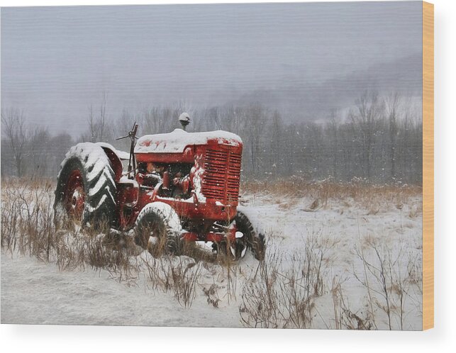 Tractor Wood Print featuring the photograph Vintage McCormick Tractor by Lori Deiter
