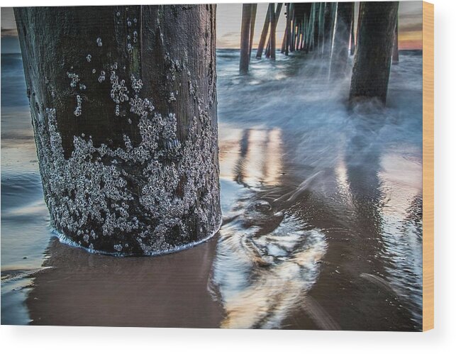 Sunrise Wood Print featuring the photograph Virginia Beach Sunrise 16 by Larkin's Balcony Photography